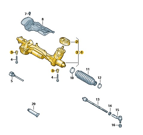 Podgląd obrazka: Przekładnia kierownicza (nr katalogowy: 5Q1423062N)