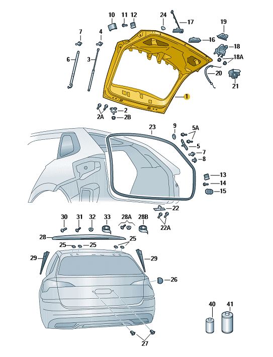 Podgląd obrazka: Klapa (pokrywa) tylna (nr katalogowy: 658827023A)
