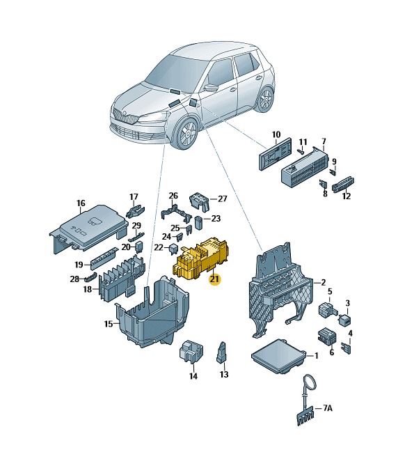 Podgląd obrazka: mocowanie bezpiecznikow (nr katalogowy: 6C0941824D)