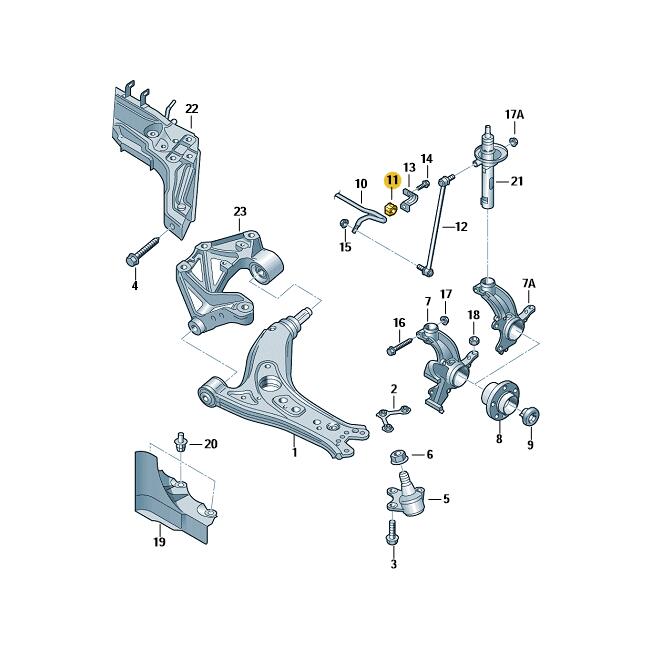 Podgląd obrazka: ELEM.METAL.GUMOWY (nr katalogowy: 6Q0411314Q)