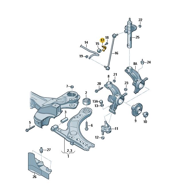 Podgląd obrazka: Opaska (nr katalogowy: 6Q0411334B)