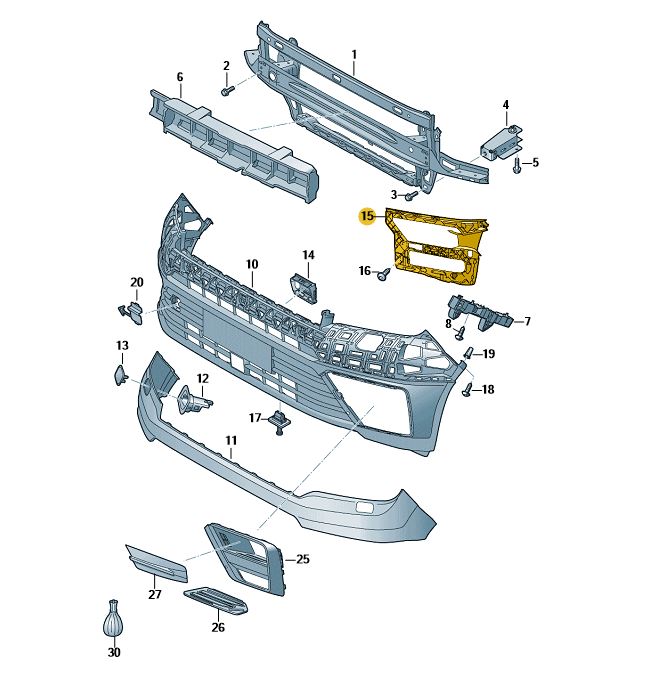 Podgląd obrazka: Podporka (nr katalogowy: 7C0807723B)