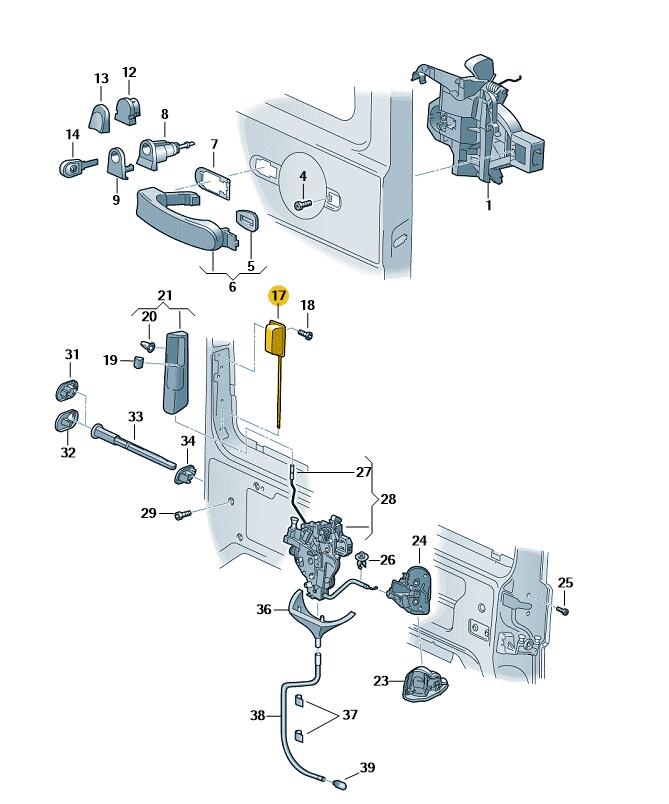 Podgląd obrazka: Klamka wewnętrzna czerń satynowa (nr katalogowy: 7E0843642C9B9)