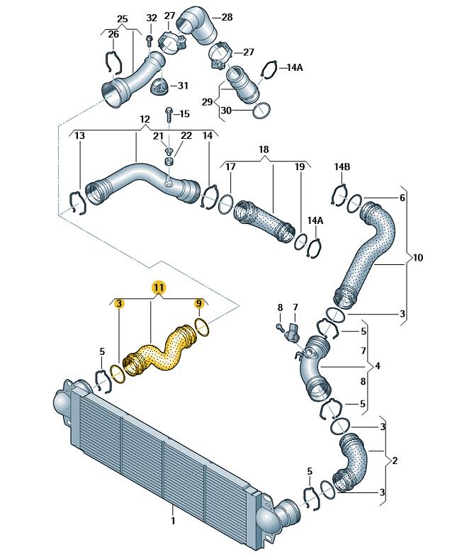 Podgląd obrazka: Wąż ciśnieniowy (nr katalogowy: 7H0145709B)
