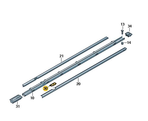 Podgląd obrazka: ogranicznik aluminium-szczotkowane (nr katalogowy: 7H5883161K8Q8)
