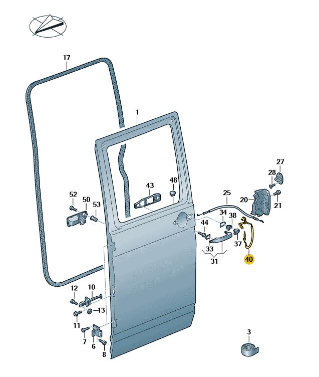 Podgląd obrazka: Cięgno Bowdena (nr katalogowy: 7LA839018B)