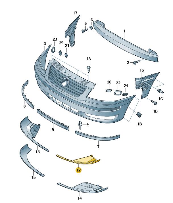 Podgląd obrazka: Spojler czerń satynowa (nr katalogowy: 7M3805903CB41)