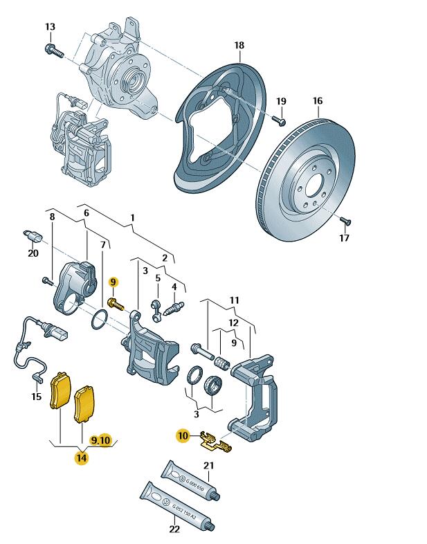 Podgląd obrazka: 4 zest. klocków ham. do hamulców tarczow (nr katalogowy: 80A698451P)