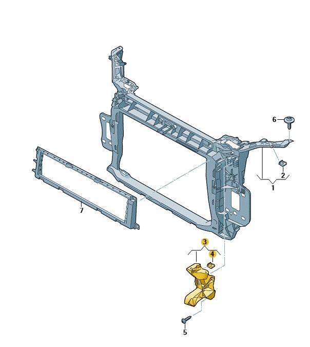 Podgląd obrazka: Uchwyt reflektora (nr katalogowy: 83A805607A)