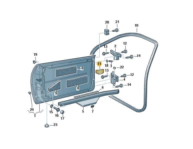 Podgląd obrazka: Osłona gumowa z ramką mocującą (nr katalogowy: 8D0959845F)