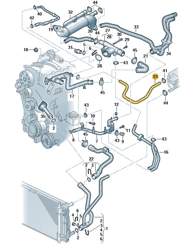 Podgląd obrazka: Przewod odpowietrzajacy (nr katalogowy: 8E0121107AH)