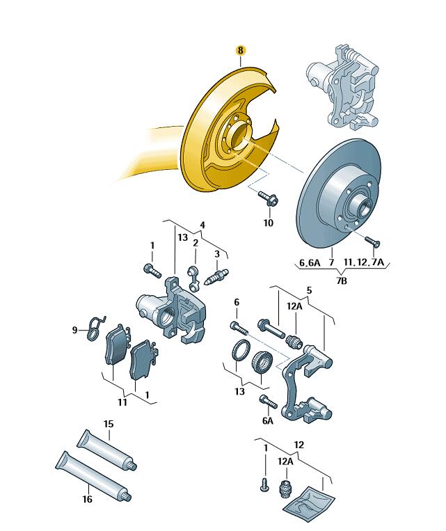 Podgląd obrazka: Blacha osłaniająca tarczę ham. (nr katalogowy: 8E0615612P)