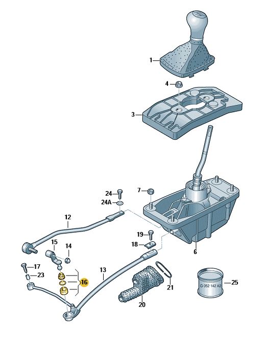 Podgląd obrazka: Zestaw naprawczy mechanizmu zmiany biego (nr katalogowy: 8E0798151C)