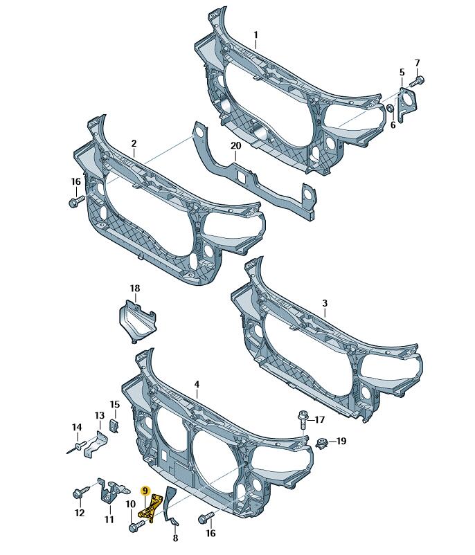 Podgląd obrazka: Uchwyt osłony zderzaka (nr katalogowy: 8E0805363)