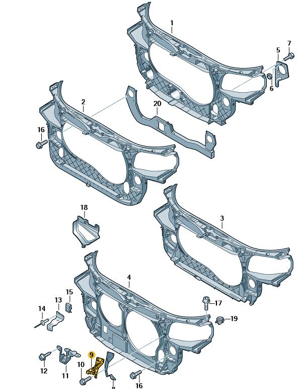 Podgląd obrazka: Uchwyt osłony zderzaka (nr katalogowy: 8E0805364)