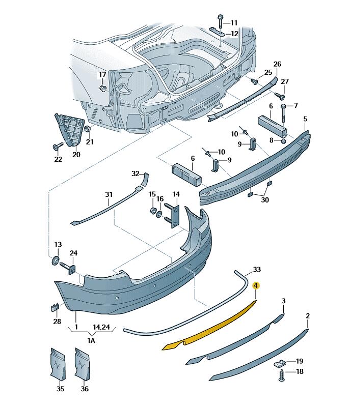 Podgląd obrazka: spojler (nr katalogowy: 8E0807521C)