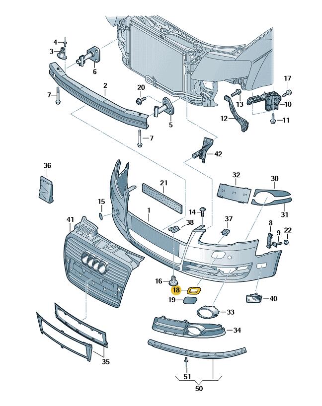 Podgląd obrazka: Rama prowadząca (nr katalogowy: 8E0807788B)