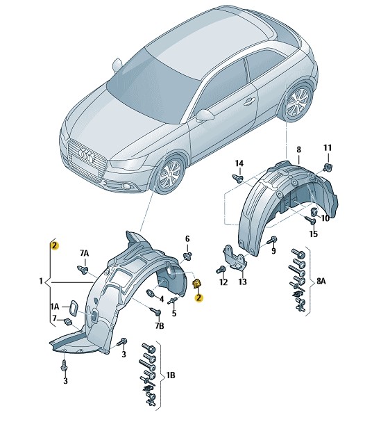Podgląd obrazka: Element mocujący (nr katalogowy: 8E0821989A)