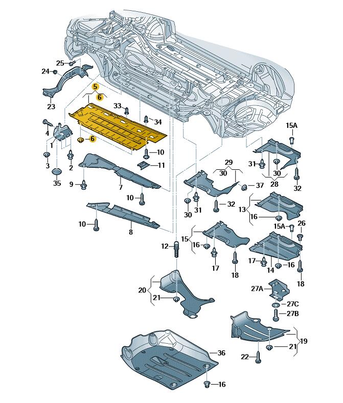 Podgląd obrazka: Osłona podłogi (nr katalogowy: 8E0825208D)