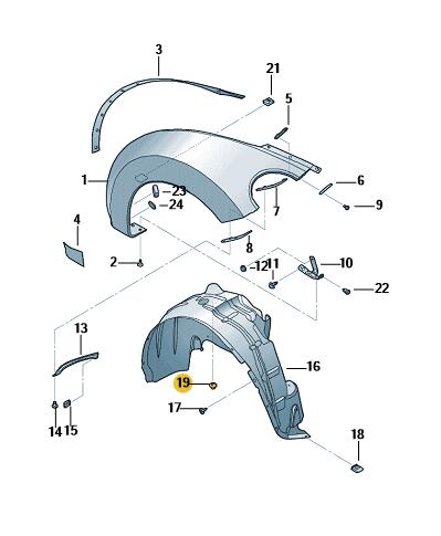 Podgląd obrazka: Nakrętka 6-kątna kołnierzowa (nr katalogowy: 8E0825265C)