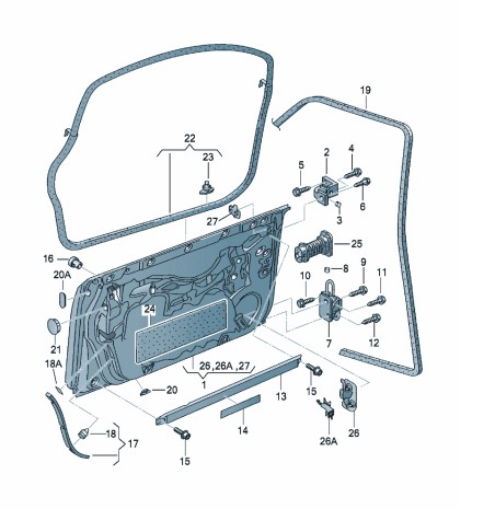 Podgląd obrazka: Zawias drzwiowy (nr katalogowy: 8E0831402C)