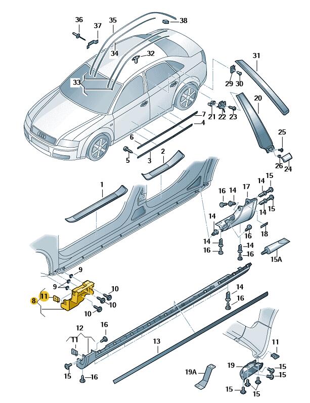 Podgląd obrazka: Uchwyt (nr katalogowy: 8E0853922D)