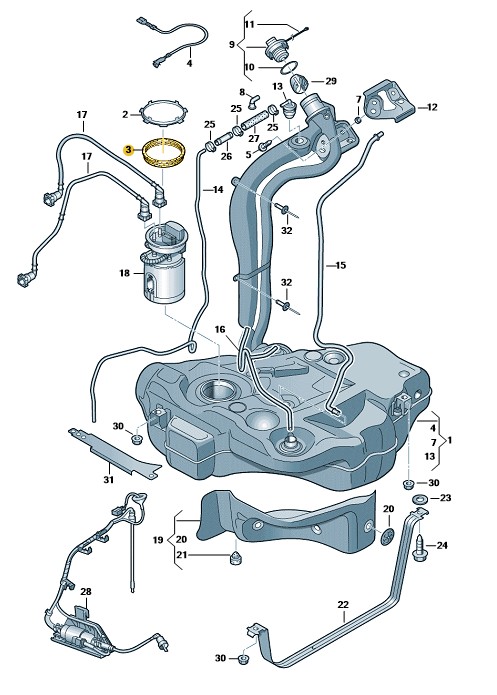 Podgląd obrazka: Pierścień uszczelniający (nr katalogowy: 8E0919133B)