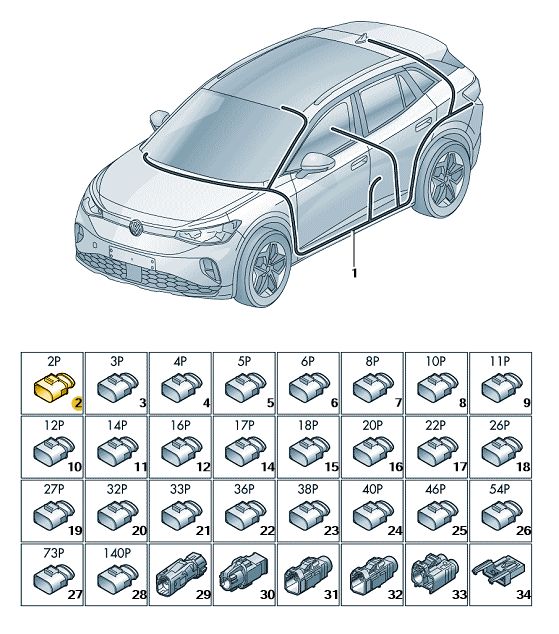 Podgląd obrazka: Wtyczka płaska z mechanizmem blokującym (nr katalogowy: 8E0972763)