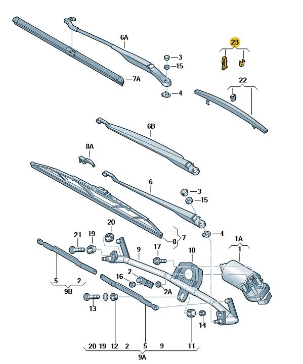 Podgląd obrazka: Elementy złączne (nr katalogowy: 8E0998430)