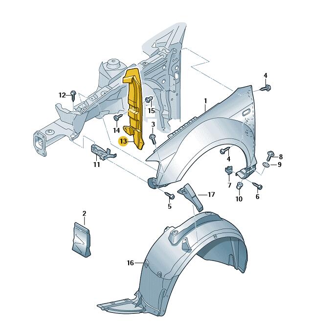 Podgląd obrazka: Element zamykajacy (nr katalogowy: 8P0821111B)