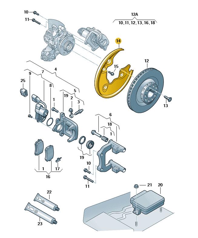 Podgląd obrazka: Blacha osłaniająca tarczę ham. (nr katalogowy: 8R0615612B)