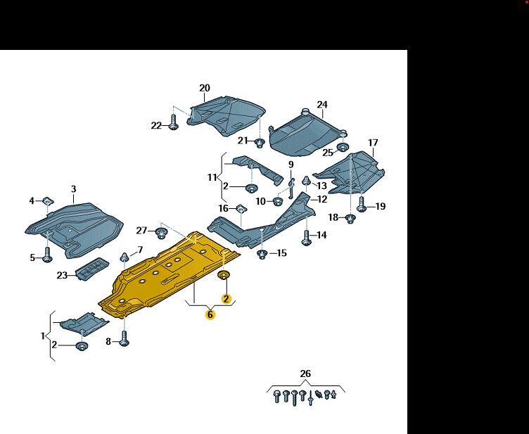 Podgląd obrazka: Osłona podłogi (nr katalogowy: 8W6825207D)