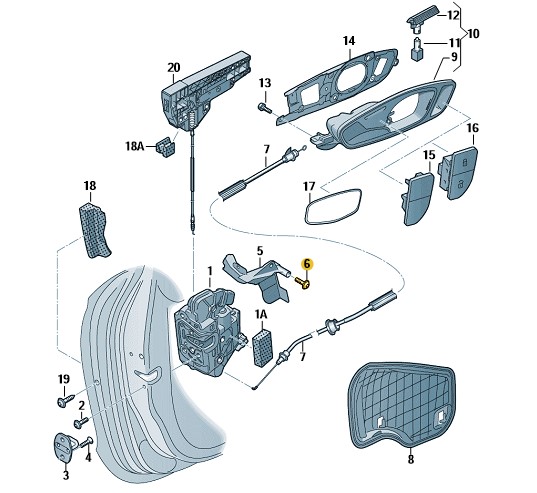 Podgląd obrazka: Blachowkręt z łbem 'torx' (nr katalogowy: 8Z0837691C)