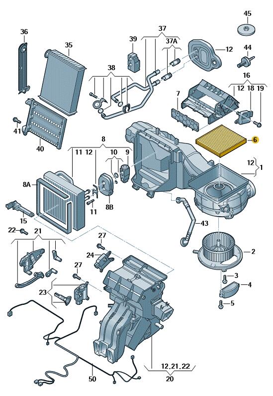 Podgląd obrazka: Wkład filtra z filtr.zap i subs.  Horum (nr katalogowy: JZW819653G)