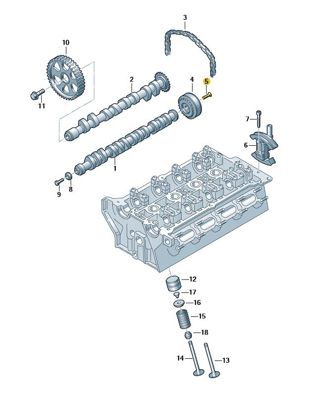 Podgląd obrazka: Śruba z łbem stożkowym i gniazdem wieloz (nr katalogowy: N10521601)
