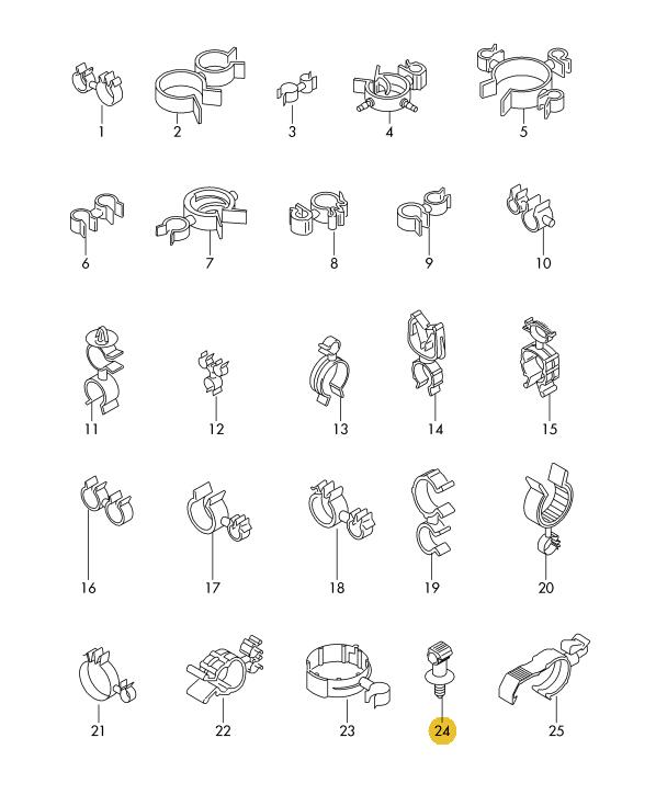 Podgląd obrazka: Uchwyt przewodu (nr katalogowy: N10804401)