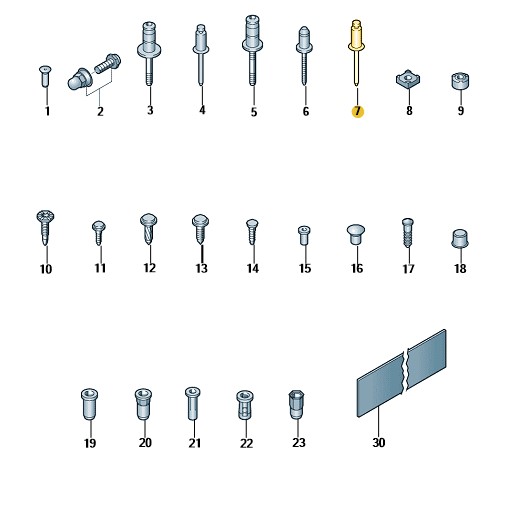 Podgląd obrazka: Pop rivet (nr katalogowy: N91152701)
