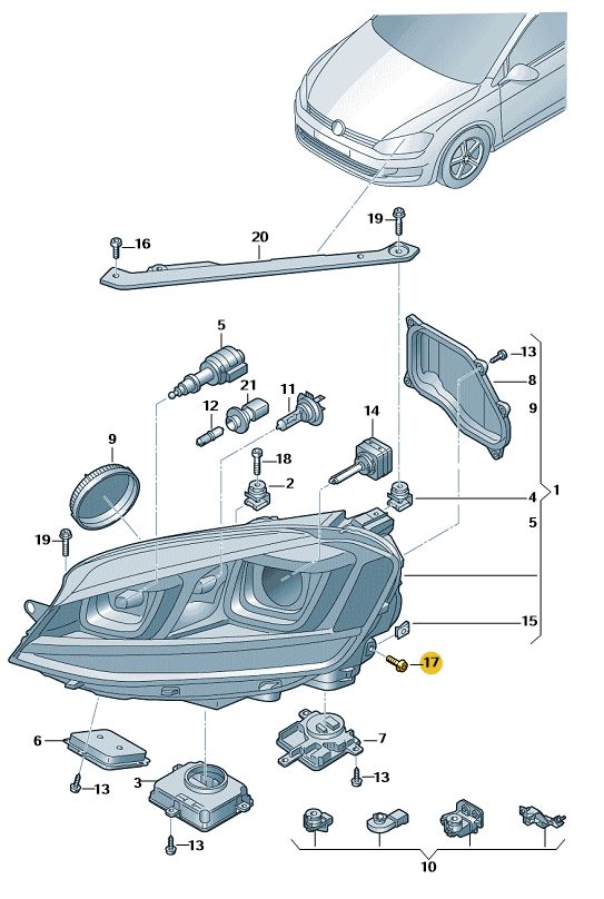 Podgląd obrazka: Śruba z łbem soczewkowym torx (nr katalogowy: N91166401)