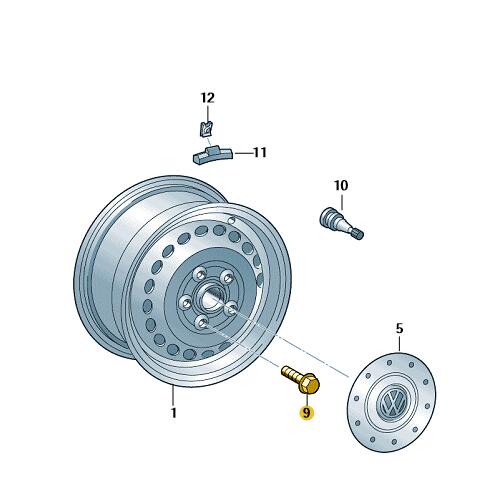 Podgląd obrazka: Śruba koła (nr katalogowy: WHT001964A)