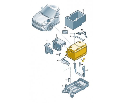 Akumulator napełn.i naładowany (nr katalogowy: 000915089BC)