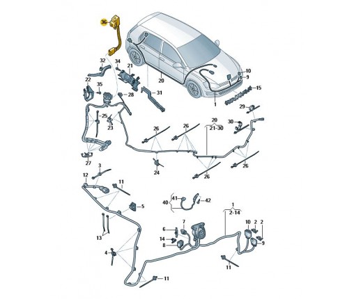 Element nast.blokady wtyczki ładowania i (nr katalogowy: 000915651A)