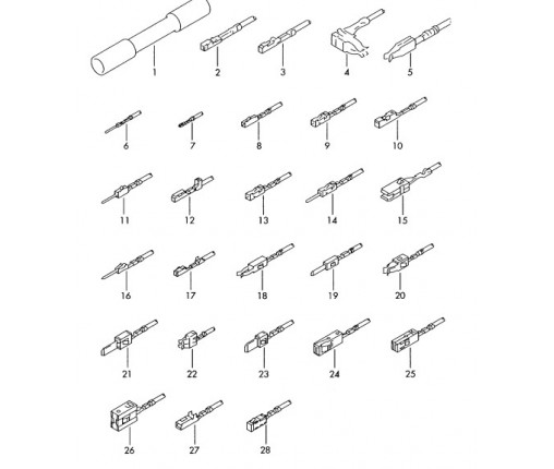Zestaw przewodów pojedyńczych każdy z 2 (nr katalogowy: 000979009EA)