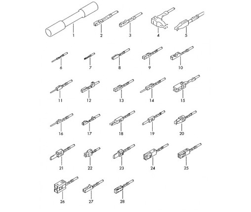Zestaw przewodów każdy z dwoma wtyczkami (nr katalogowy: 000979025E)
