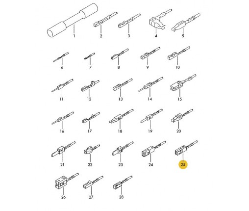 Zestaw przewodów pojedyńczych każdy z 2 (nr katalogowy: 000979026EA)
