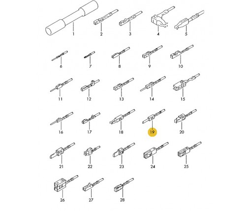 Zestaw przewodów pojedyńczych każdy z 2 (nr katalogowy: 000979038EA)