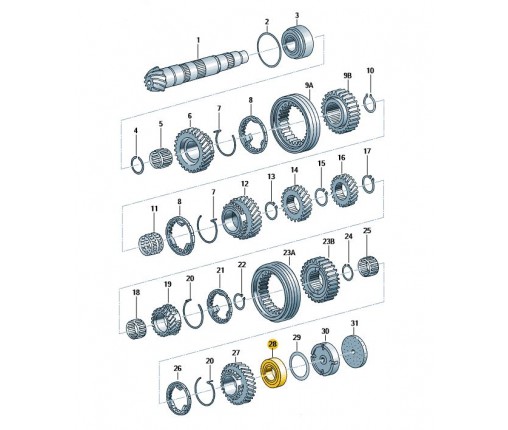Łożysko stożkowe (nr katalogowy: 012311375C)