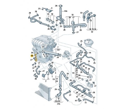 Wąż cieczy chłodzącej (nr katalogowy: 022121096E)