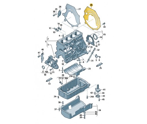 Blacha zakrywająca (nr katalogowy: 038103645E)