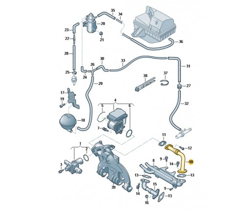 Rurka łącząca (nr katalogowy: 038131521CB)