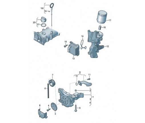 Filtr oleju (nr katalogowy: 03C115561H)